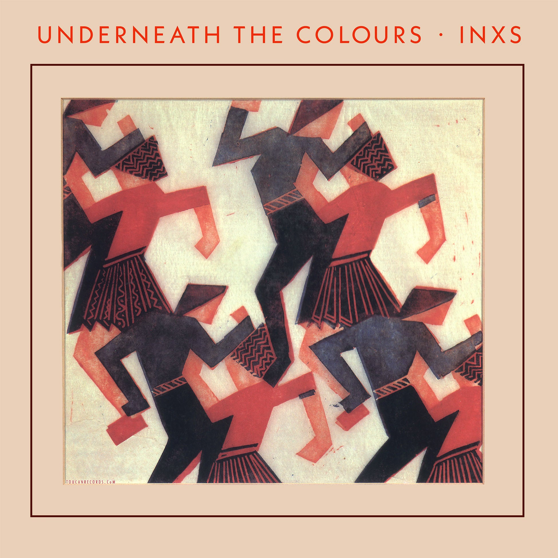 INXS Underneath the Colours album cover for Rocktober Indie Exclusive limited edition grape colored vinyl LP at ToucanRecords.com