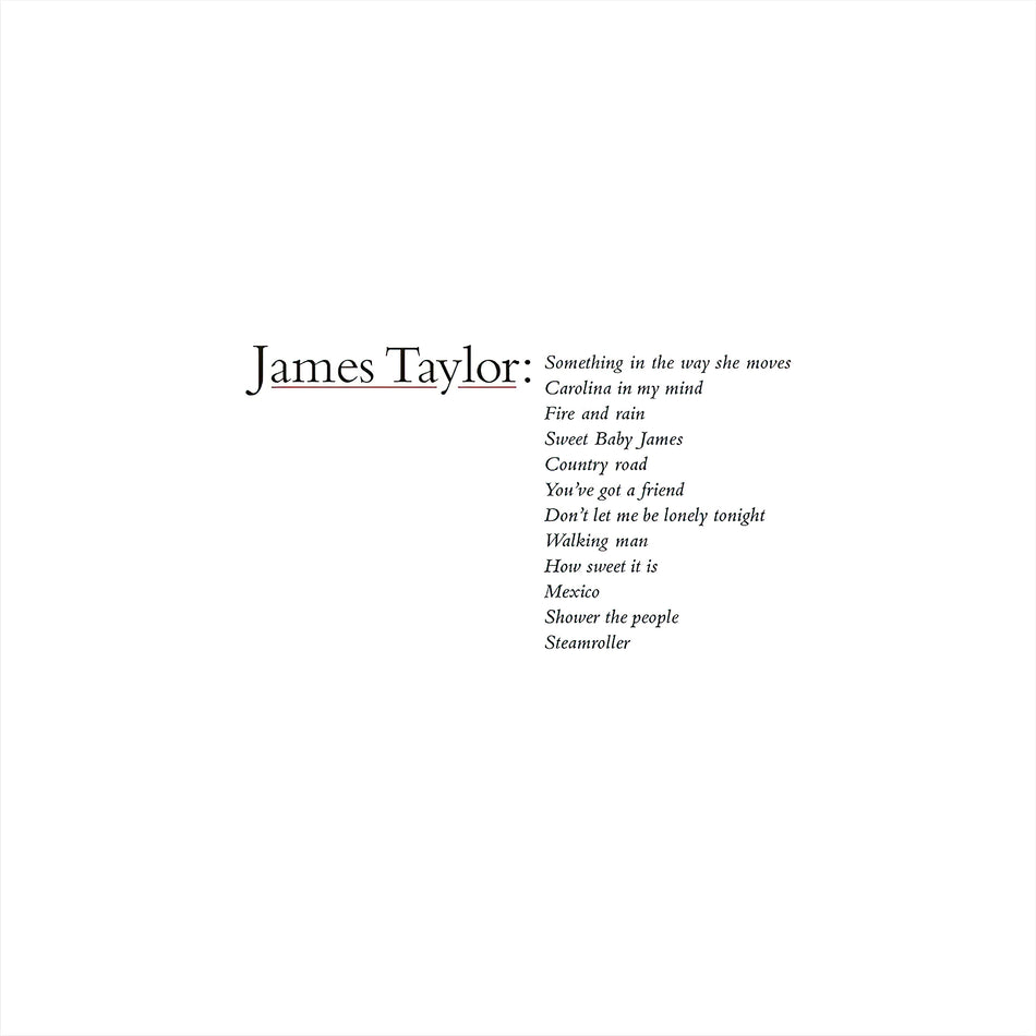 James Taylor, James Taylor's Greatest Hits, greatest hits, 180g Vinyl, cover, cover art, vinyl, album