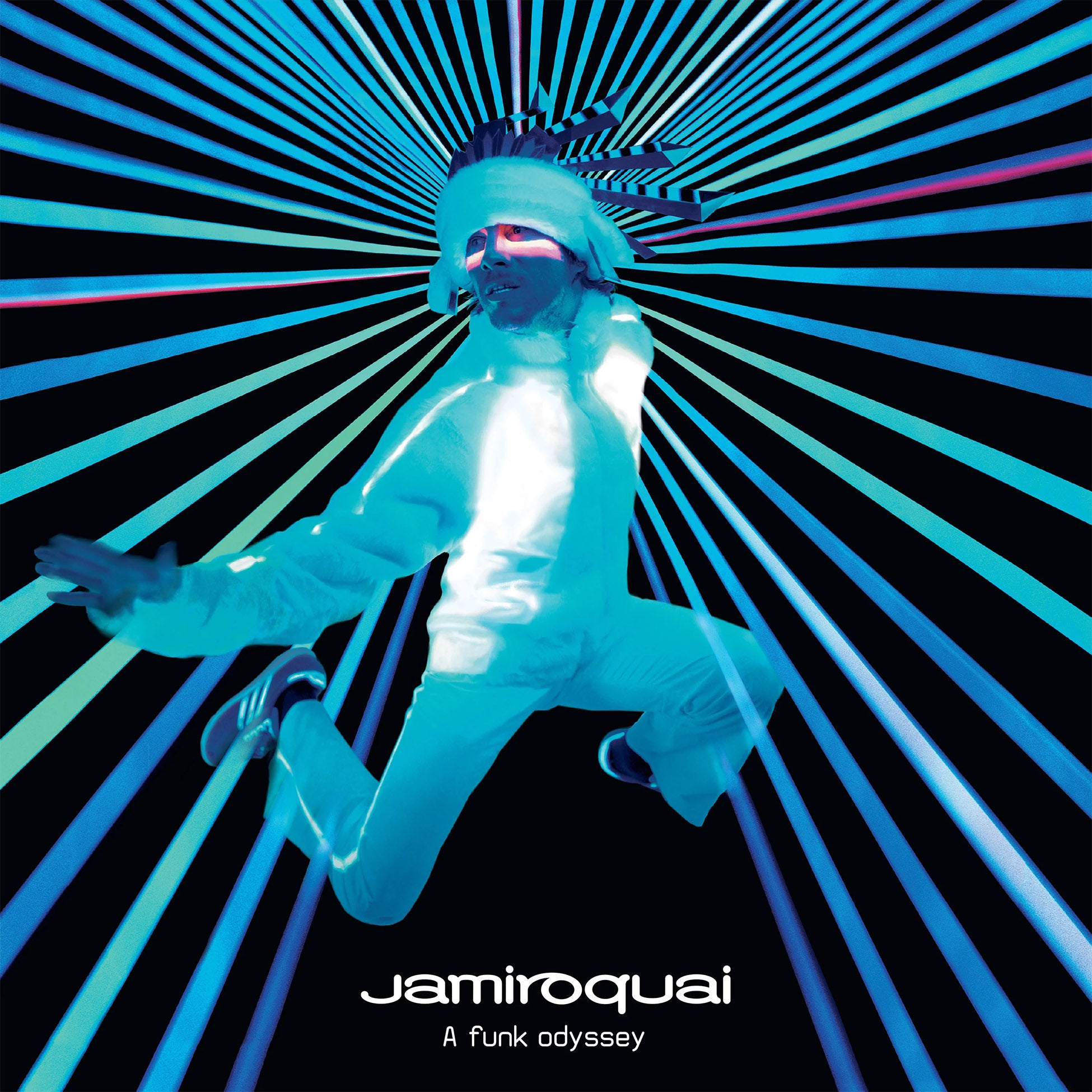 Jamiroquai - Funk Odyssey album cover, 2 LP black vinyl, gatefold edition, disco, dance and electronic funk
