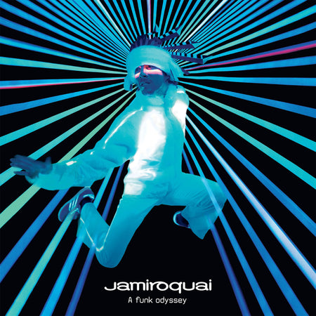 Jamiroquai - Funk Odyssey album cover, 2 LP black vinyl, gatefold edition, disco, dance and electronic funk
