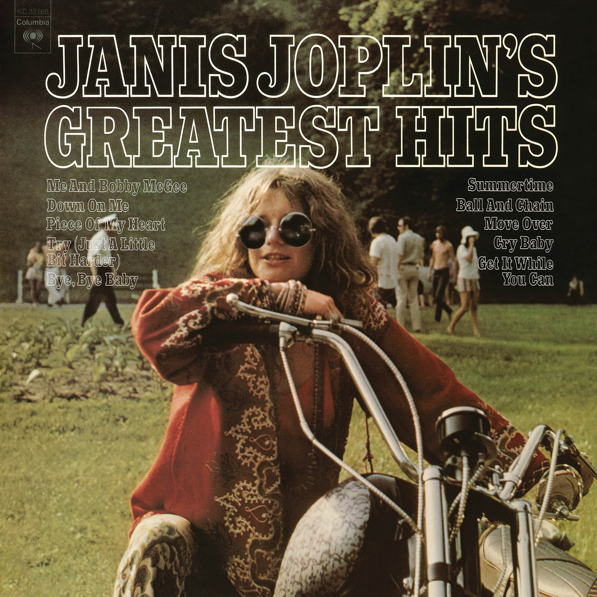 Janis Joplin - Janis Joplin's Greatest Hits album cover, black vinyl LP reissue