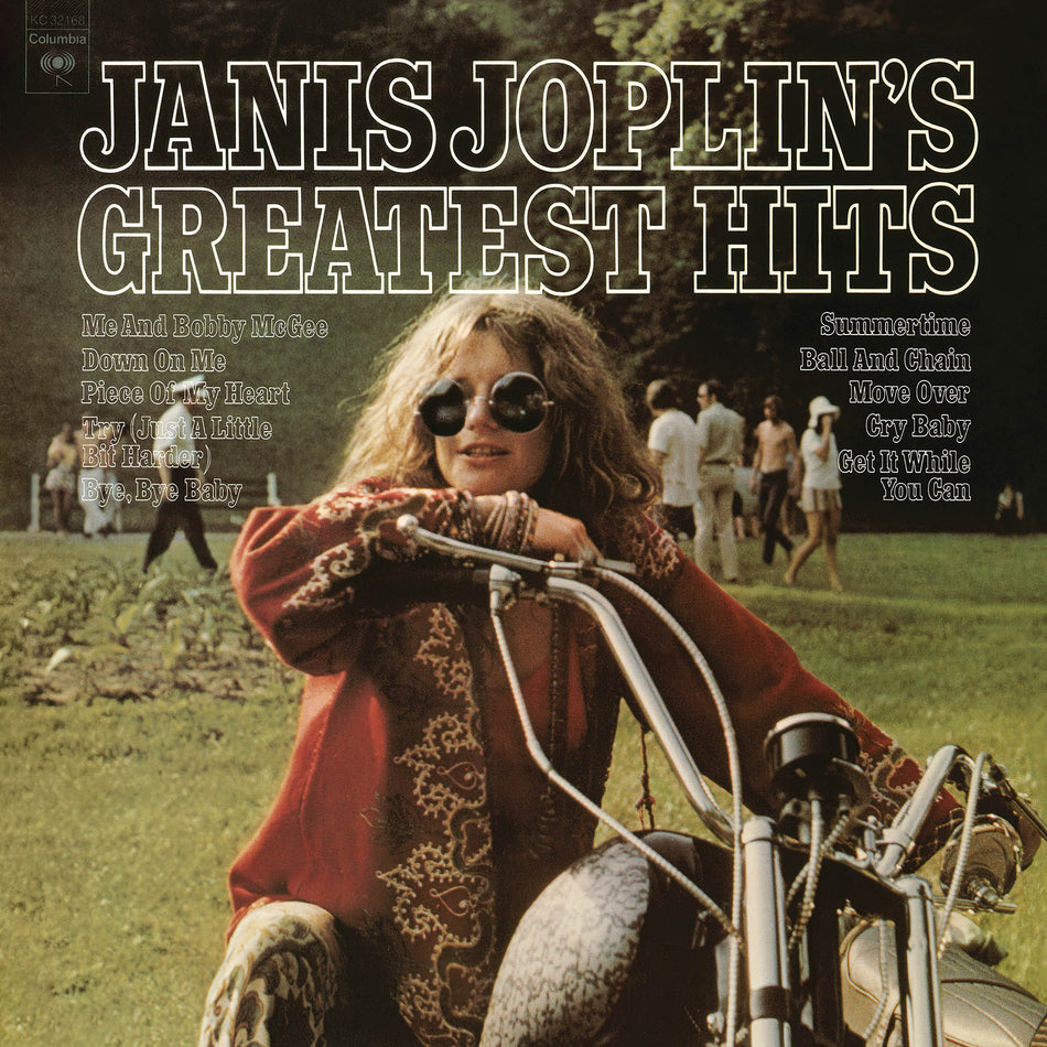 janice joplin, janice joplin's greatest hits, greatest hits, me and bobby mcgee, piece of my heart, album cover, album art, cover, cover art, vinyl,