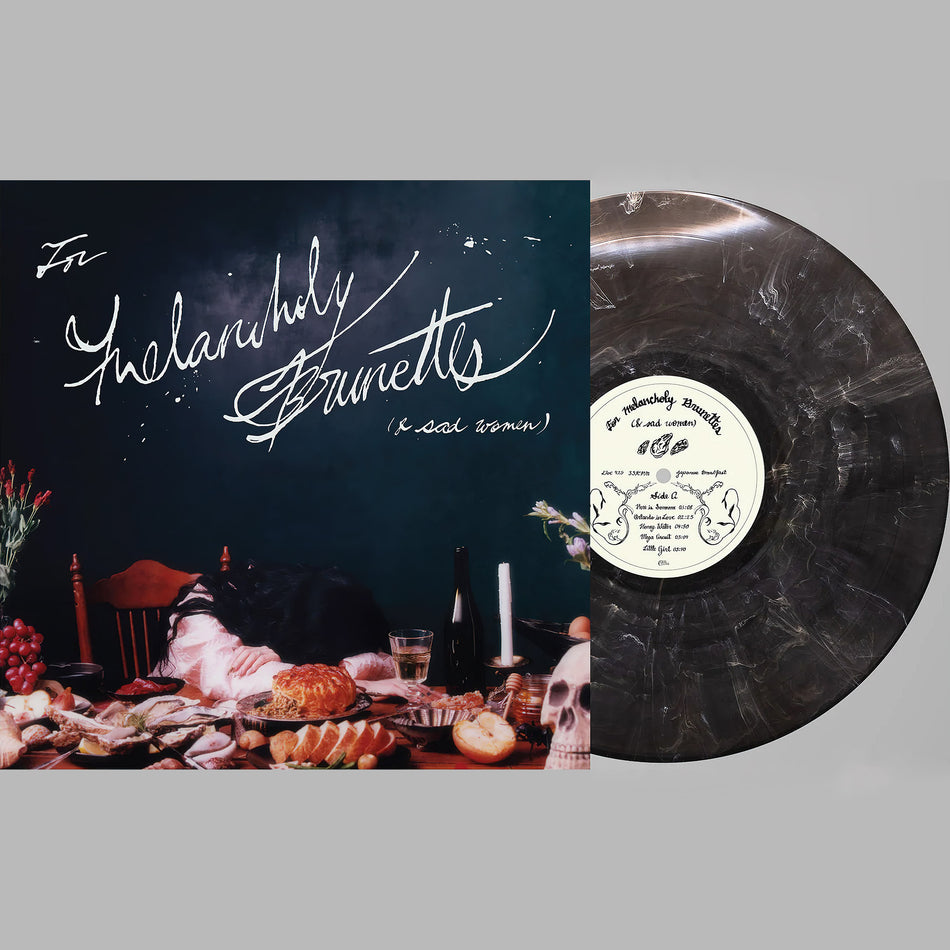 japanese breakfast, for melancholy brunettes, sad women, packshot, frosted shadow, colored vinyl, album cover, vinyl, cover art, album art,