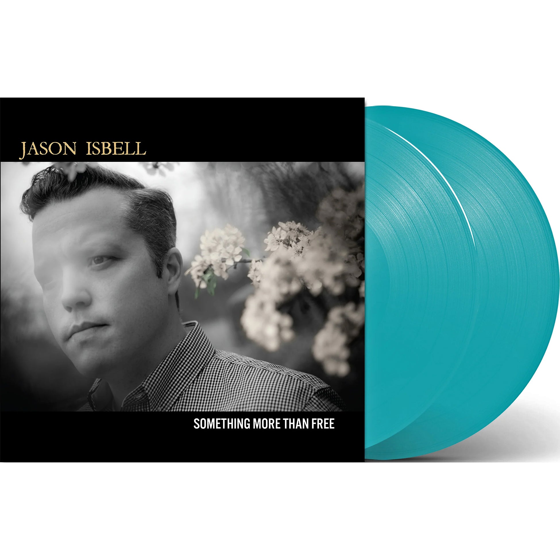 Jason Isbell - Something More Than Free packshot, 2 LP, denim blue (turquoise) vinyl pressing, modern Americana