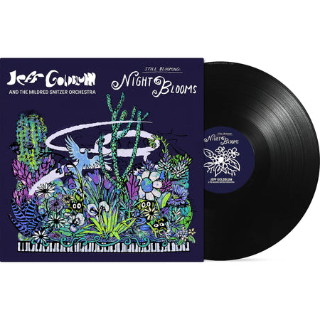 Jeff Goldblum Night Blooms packshot for the Vocal Jazz and Traditional Pop vinyl LP with classic standards on standard black vinyl.