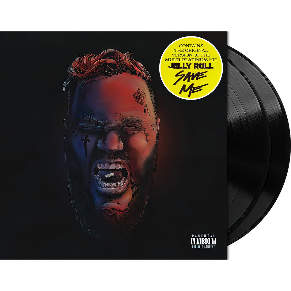 Jelly Roll - Self Medicated packshot, double LP black vinyl with gatefold jacket, features "Save Me" and artist collaborations
