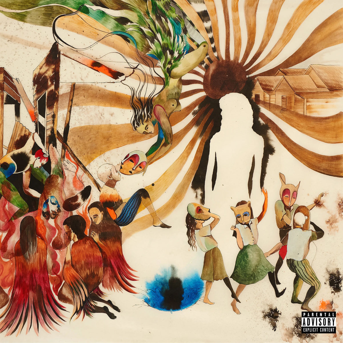 JID - God Does Like Ugly album cover, translucent tan 2LP gatefold with inner sleeves, Dreamville/Interscope hip-hop at ToucanRecords.com