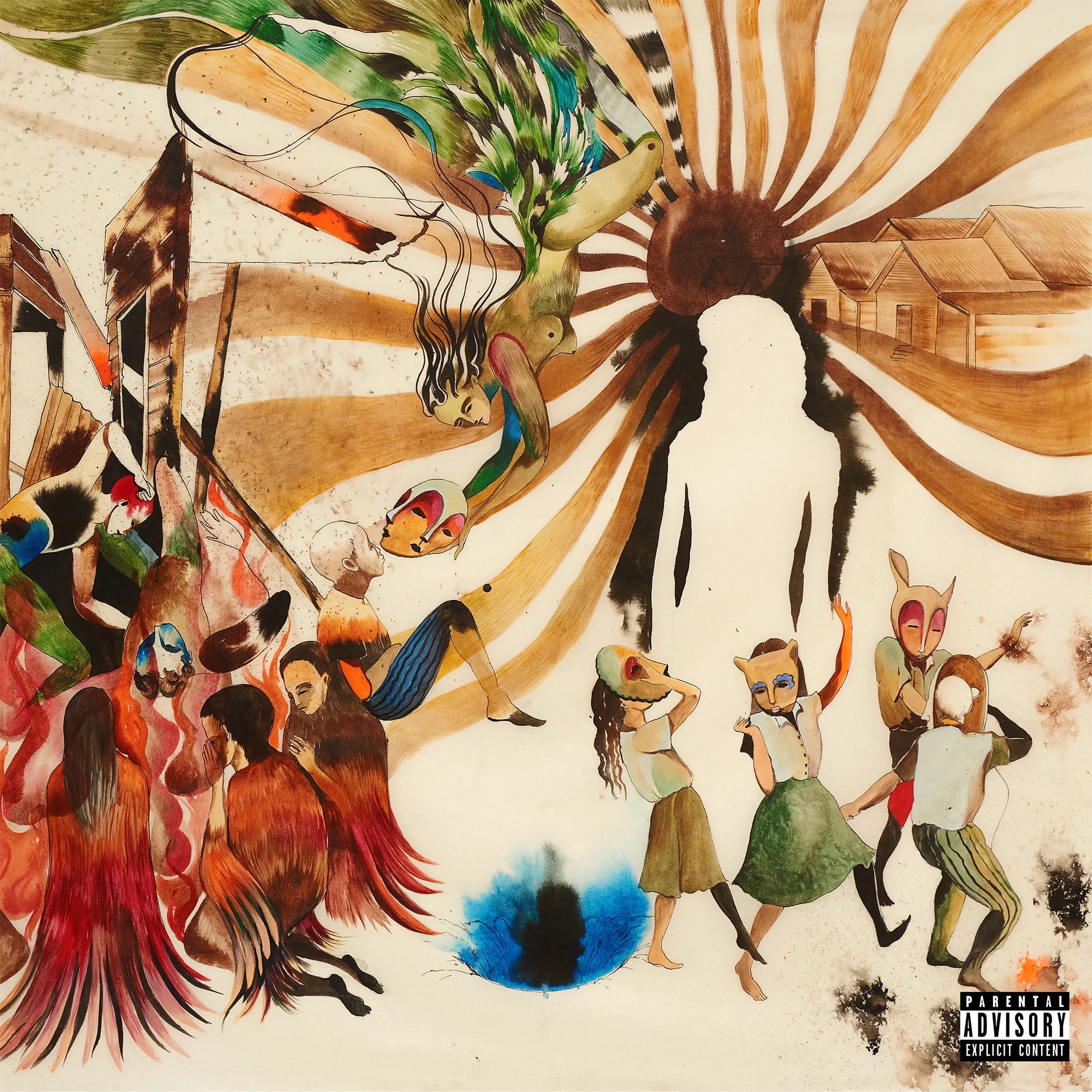 JID - God Does Like Ugly album cover, translucent tan 2LP gatefold with inner sleeves, Dreamville/Interscope hip-hop at ToucanRecords.com