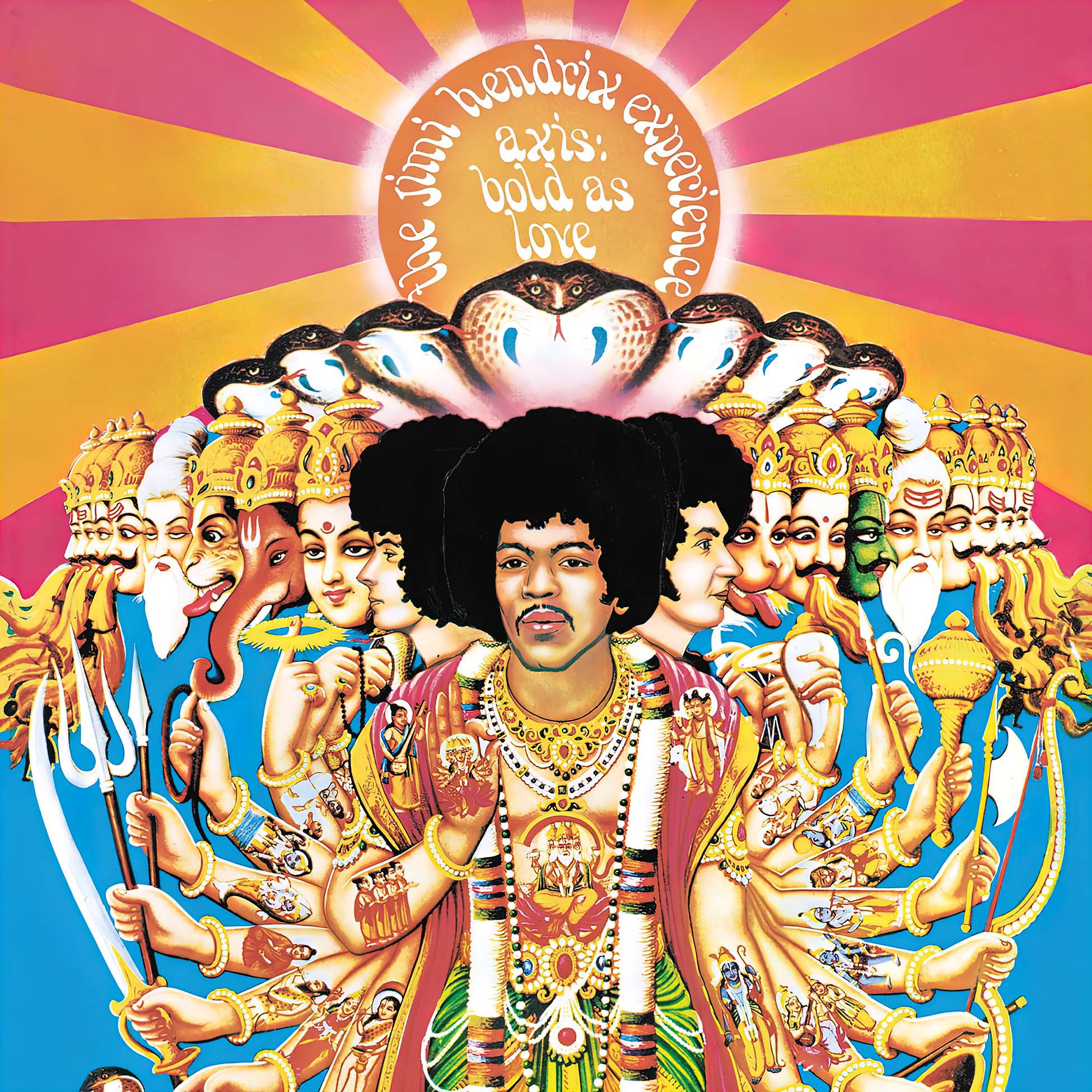 The Jimi Hendrix Experience Axis: Bold As Love vinyl LP black pressing psychedelic rock album art