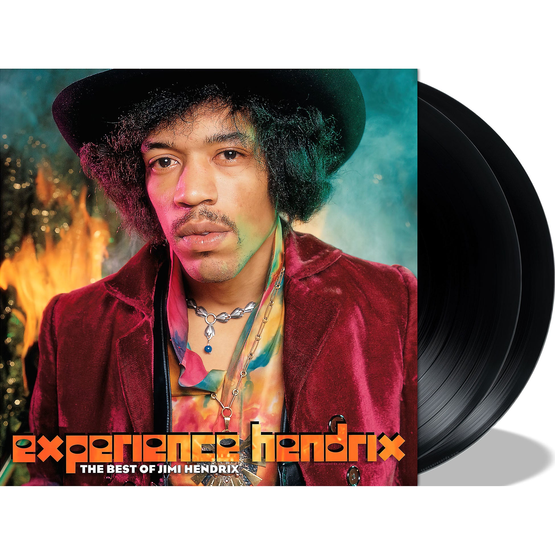 Jimi Hendrix - Experience Hendrix 2LP packshot, QRP pressing, gatefold jacket, blues rock and psychedelic rock vinyl
