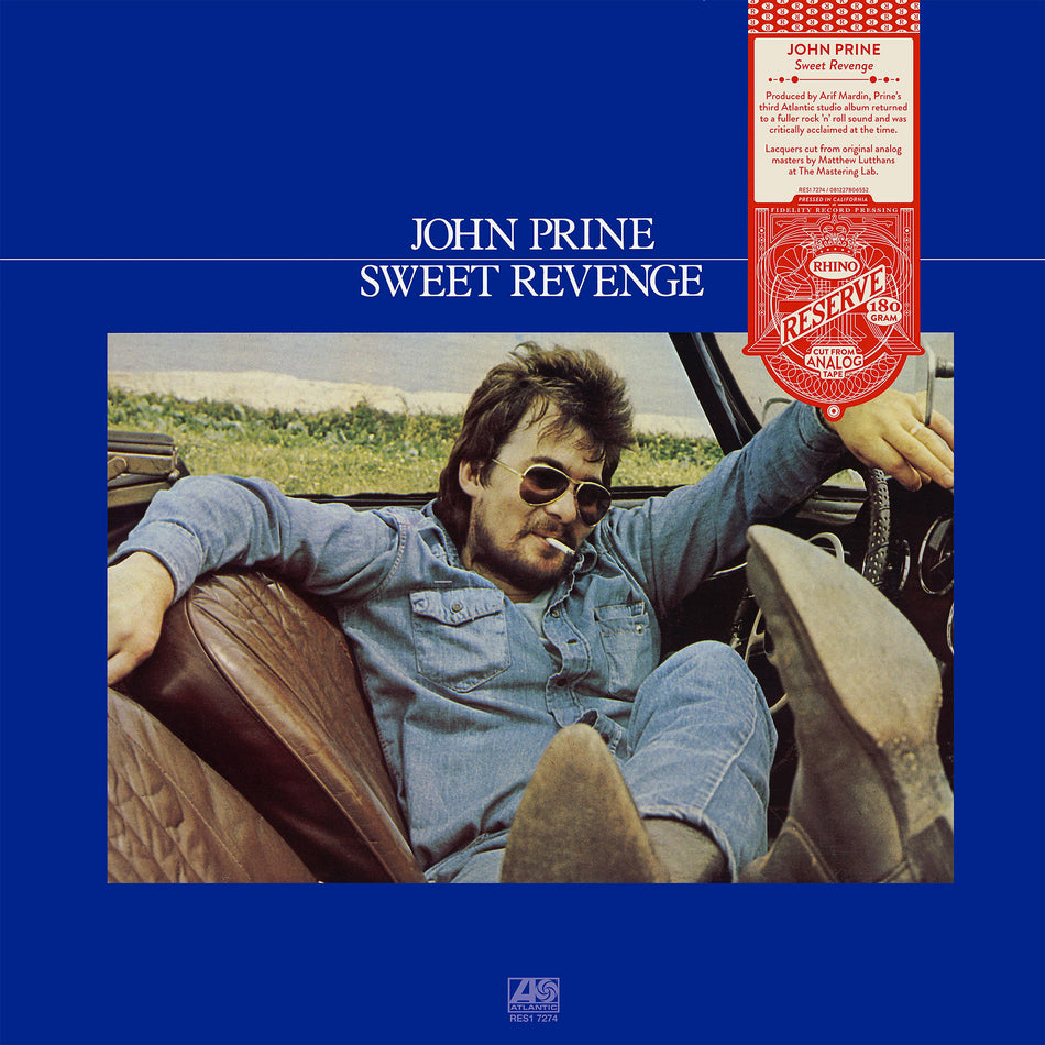 John Prine - Sweet Revenge album cover, 180g audiophile vinyl SYEOR 2026 Rhino Reserve edition