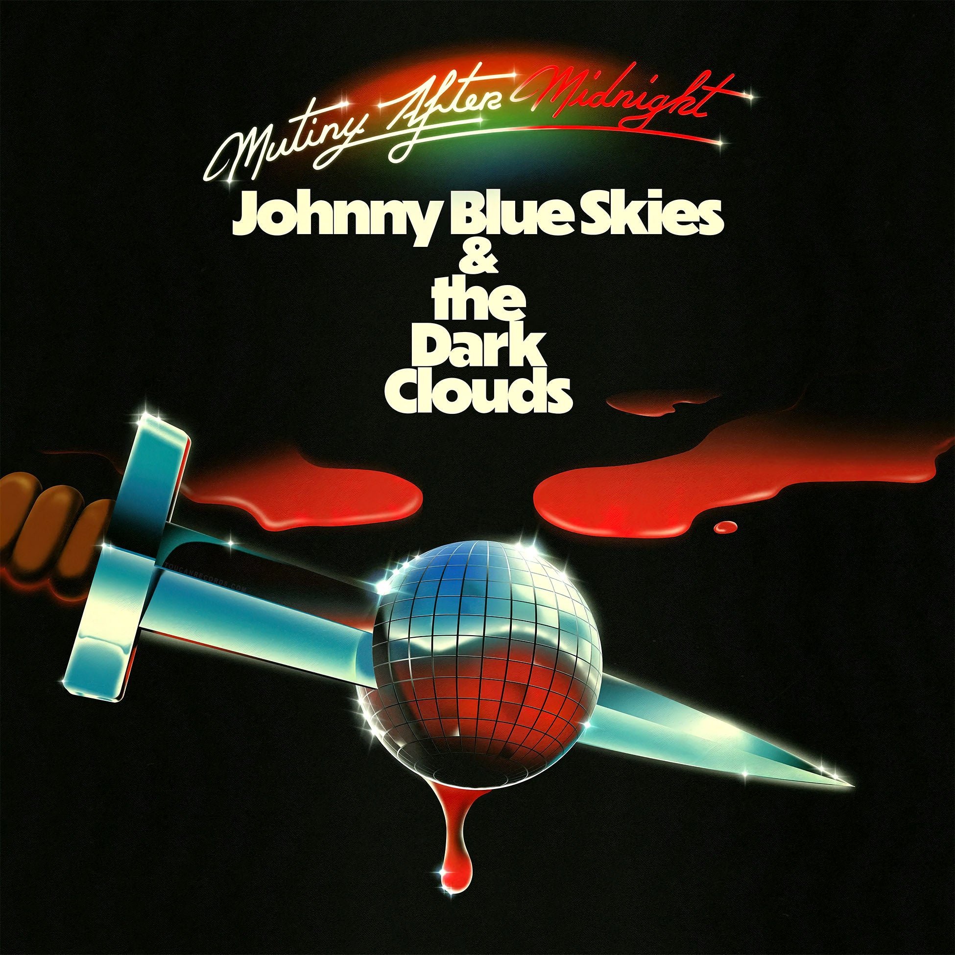 Johnny Blue Skies - Mutiny After Midnight album cover, black vinyl LP edition - available at ToucanRecords.com