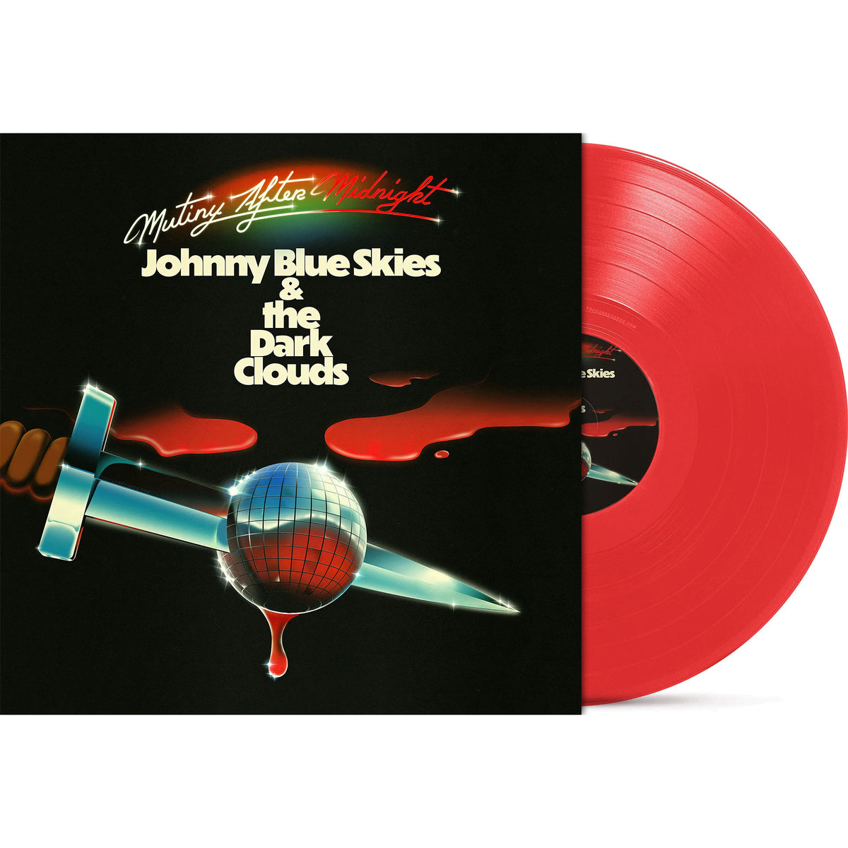 Johnny Blue Skies Mutiny After Midnight Indie Exclusive, Limited Edition, red vinyl LP packshot, modern Americana and country rock album