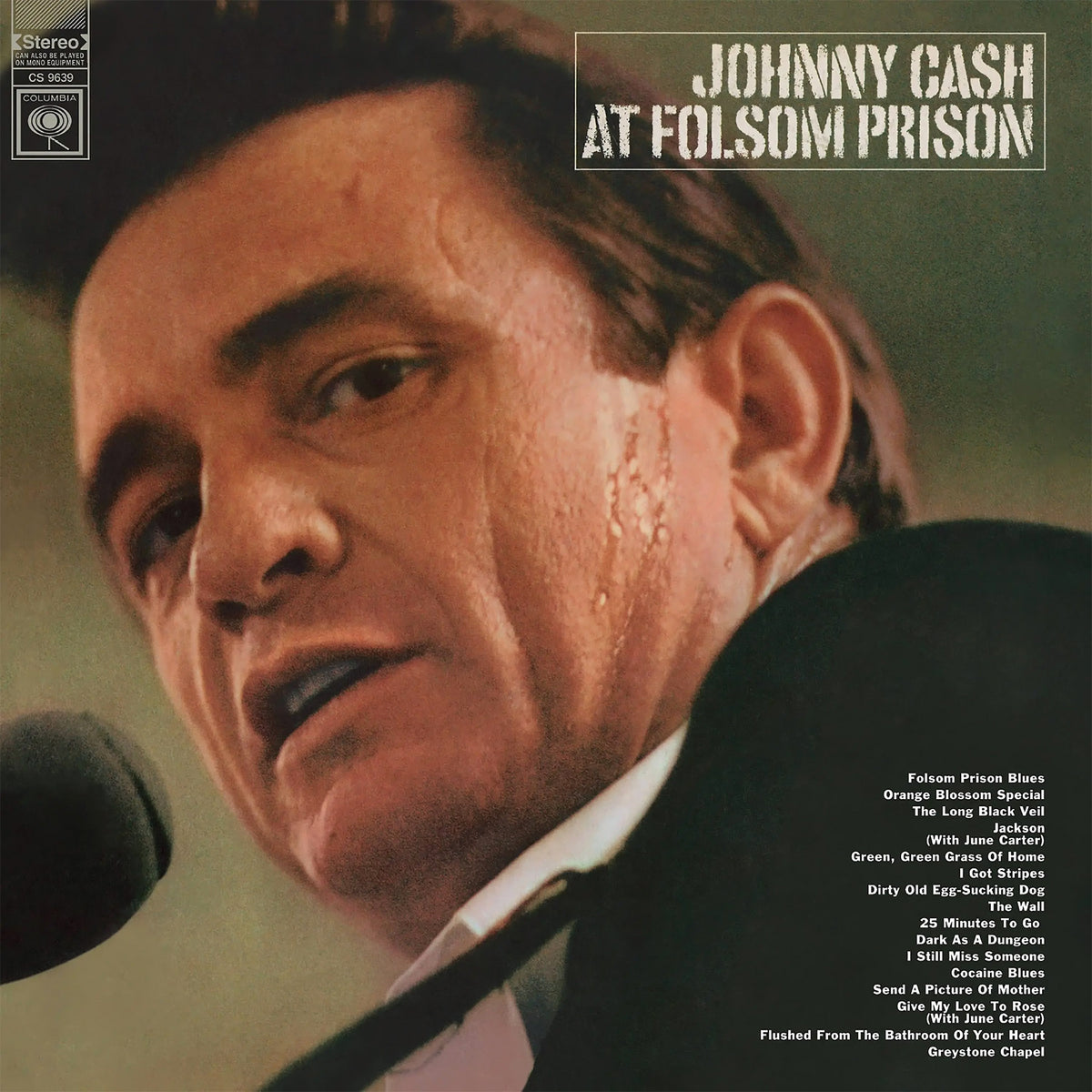 Johnny Cash At Folsom Prison album cover art vinyl LP live country release at ToucanRecords.com