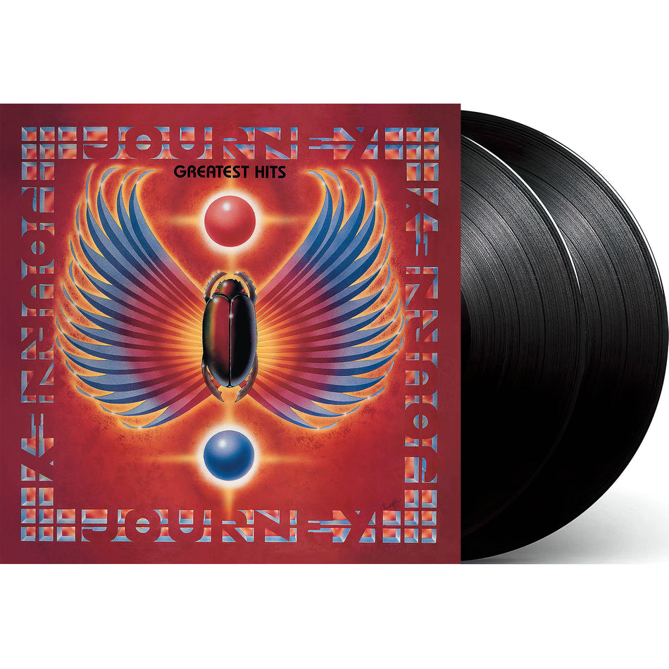 Journey, Greatest Hits, 2 LP, 180g, Vinyl, cover, album, vinyl, don't stop believin', Separate Ways, World's Apart, open arms, Any Way You Want It, lovin touchin squeezin, packshot