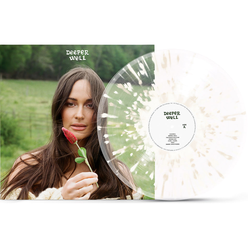 Kacey Musgraves  Deeper Well, Indie Exclusive, 180g vinyl, Transparent vinyl,Spilled Milk, White Splatter, cover, album, album art, vinyl, cardinal, packshot