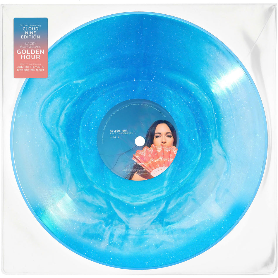Kacey Musgraves, Golden Hour, Cloud Nine, Limited Edition, Blue Sparkle, blue vinyl, glitter vinyl, cover, album, vinyl