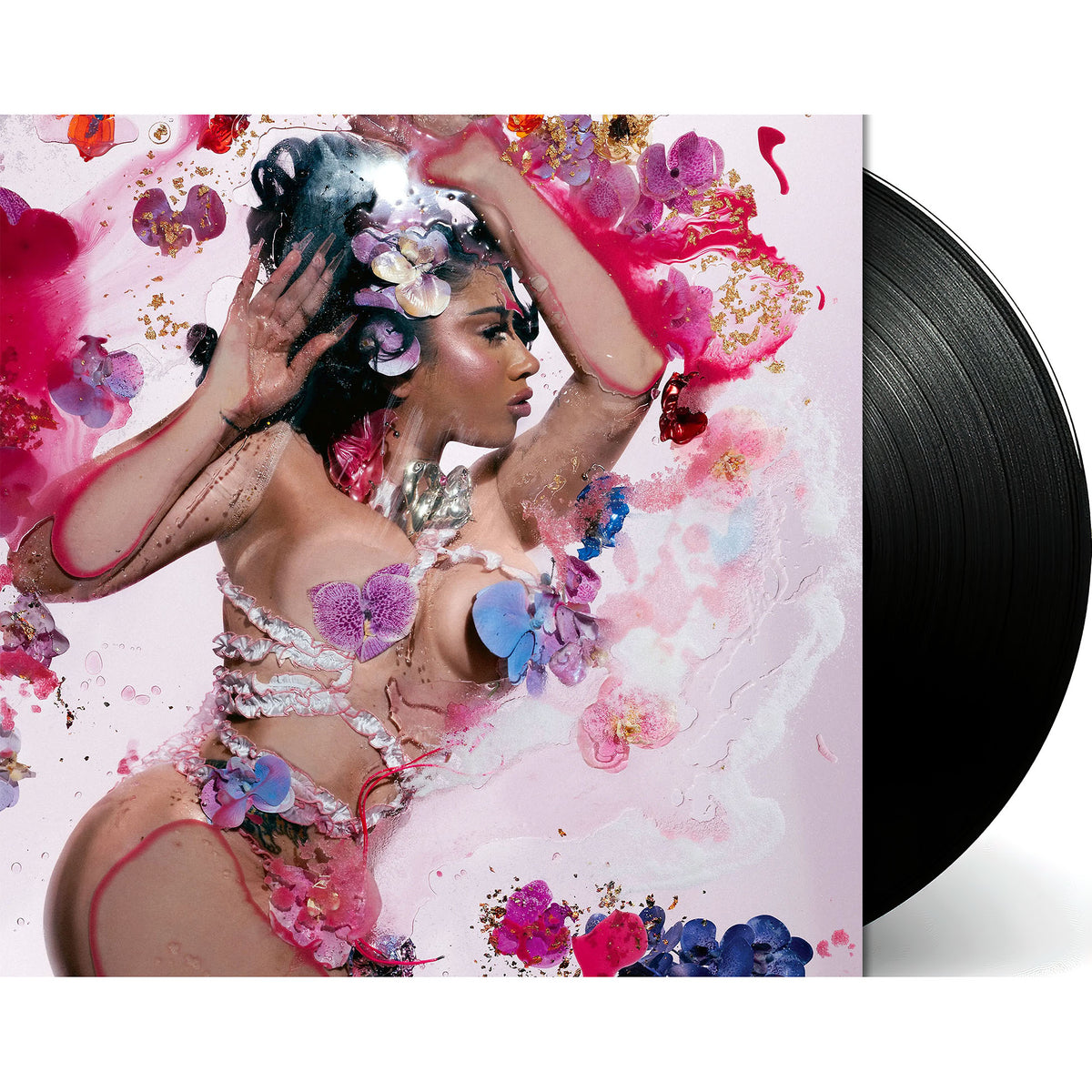 Kali Uchis - Orquideas packshot, gatefold vinyl with orchid artwork, Colombian-American artist fourth studio album