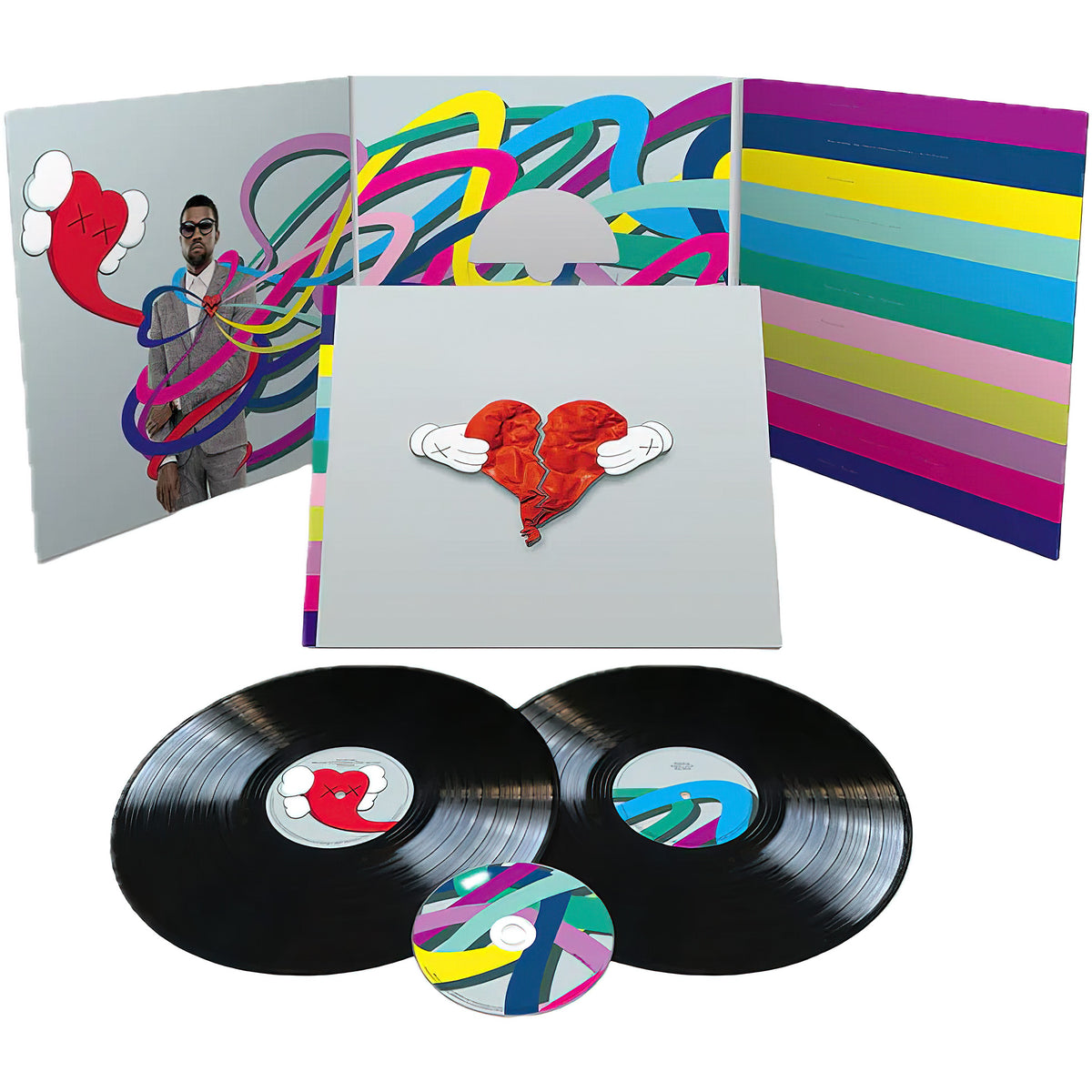 Kanye West - 808s & Heartbreak packshot, collector's vinyl edition, hip-hop electronic music