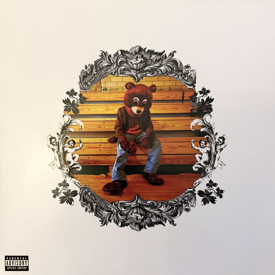 Kanye West - The College Dropout album cover, 2 LP black vinyl set, groundbreaking hip-hop debut – available at ToucanRecords.com