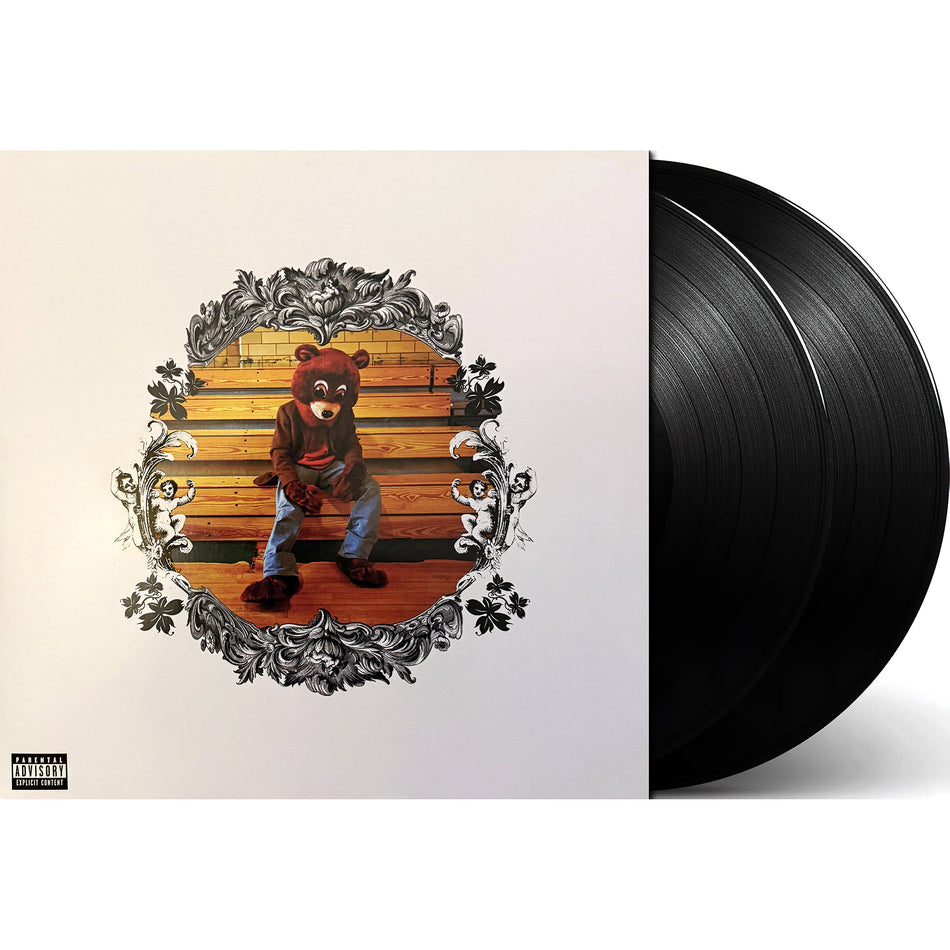 Kanye West - The College Dropout packshot, double black vinyl pressing, early 2000s rap classic – featured now at ToucanRecords.com