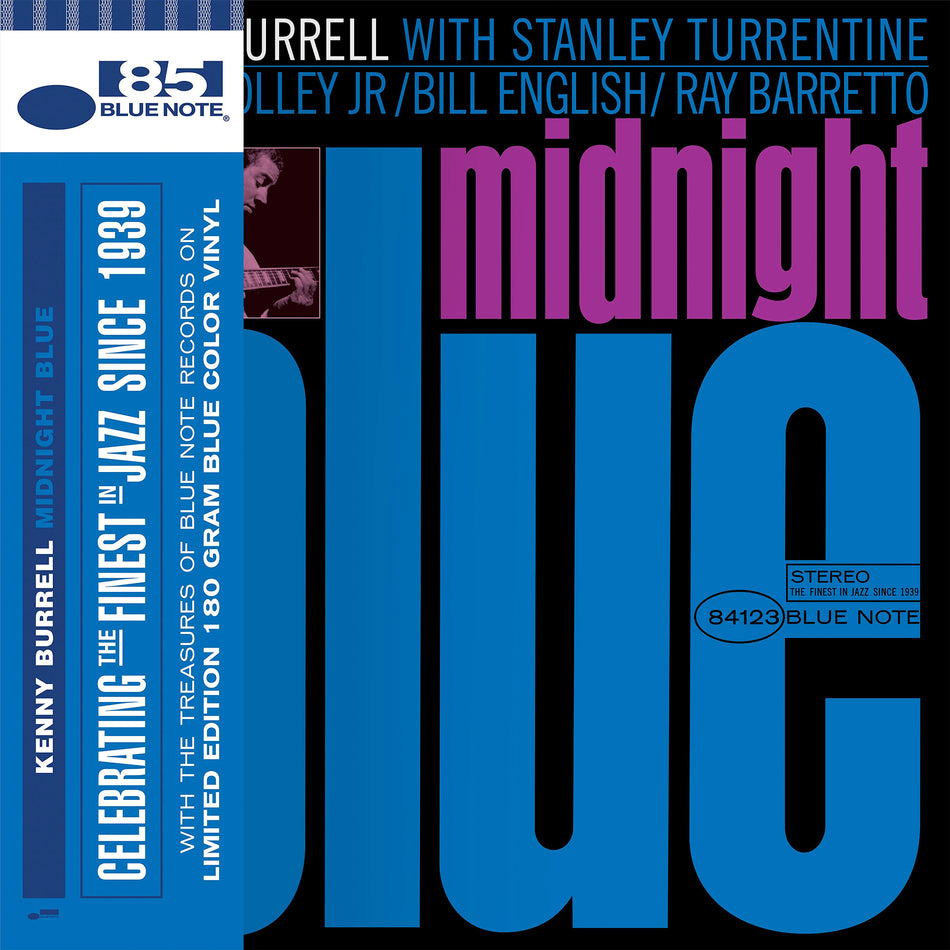 Kenny Burrell - Midnight Blue album cover, 180g blue vinyl, Indie Exclusive edition