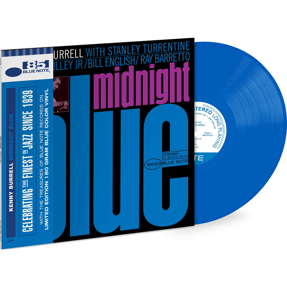 Kenny Burrell - Midnight Blue packshot, blue 180g pressing, Blue Note 85 obi strip