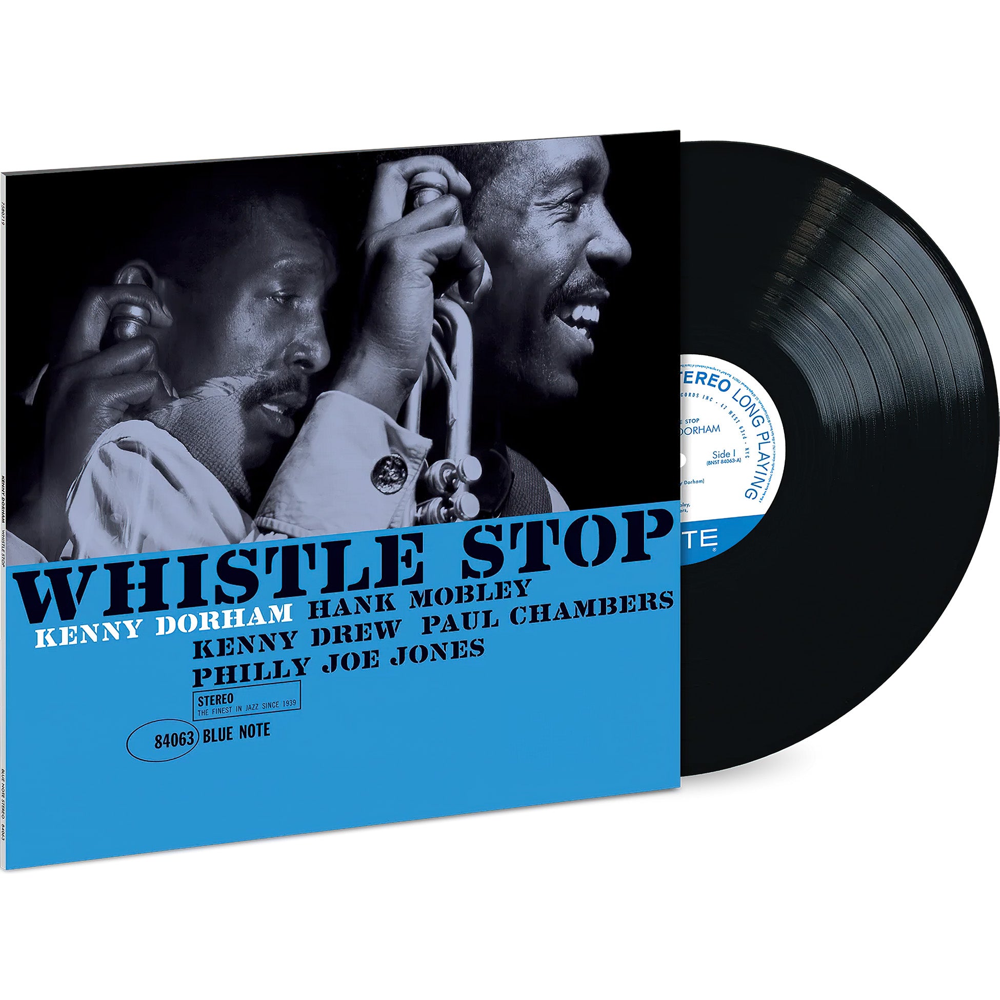 Kenny Dorham Whistle Stop packshot for 180g Blue Note Classic vinyl LP mastered by Kevin Gray from original master tapes