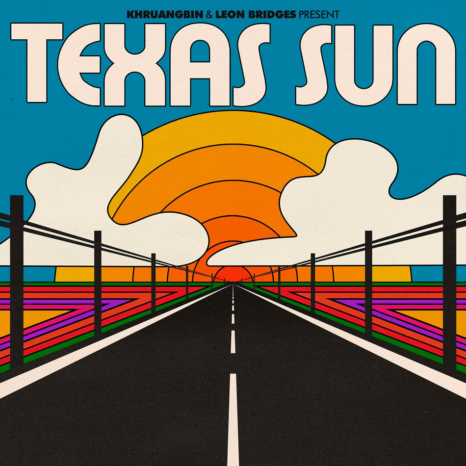 Khruangbin & Leon Bridges - Texas Sun EP cover, psychedelic soul vinyl at ToucanRecords.com