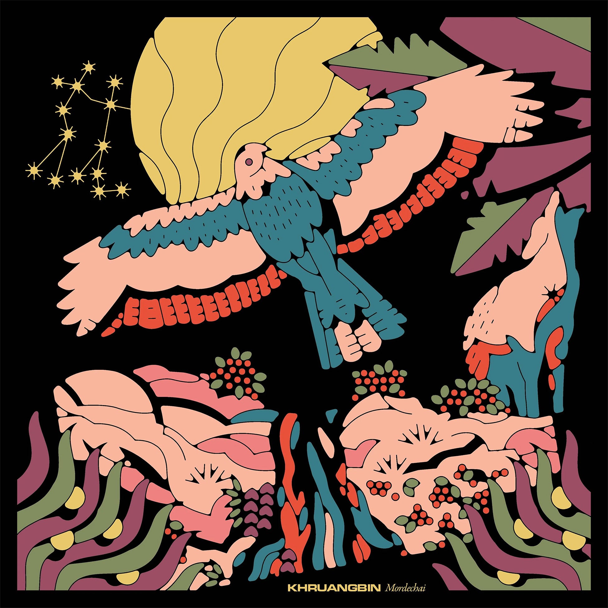 Khruangbin - Mordechai album cover, black vinyl gatefold pressing, 2020 psychedelic world funk