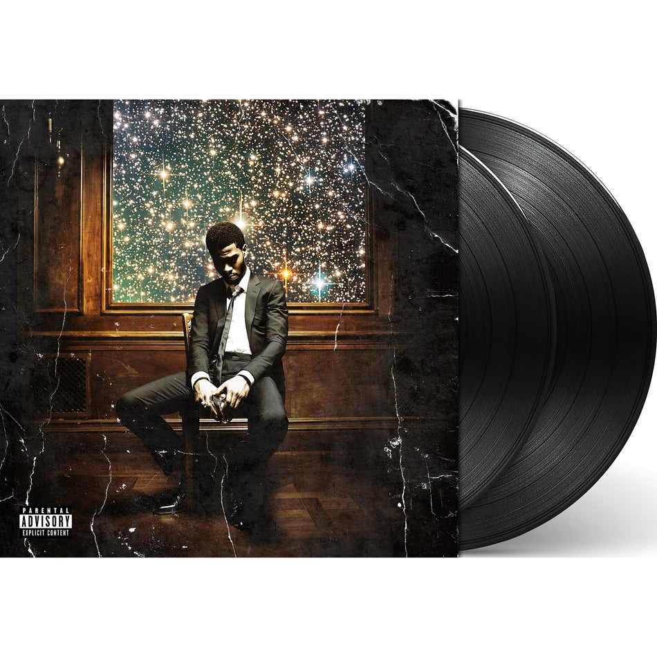 Man on the Moon 2: Legend of Mr Rager from Kid  Cudi, packshot, black vinyl pressing, 2LP gatefold edition