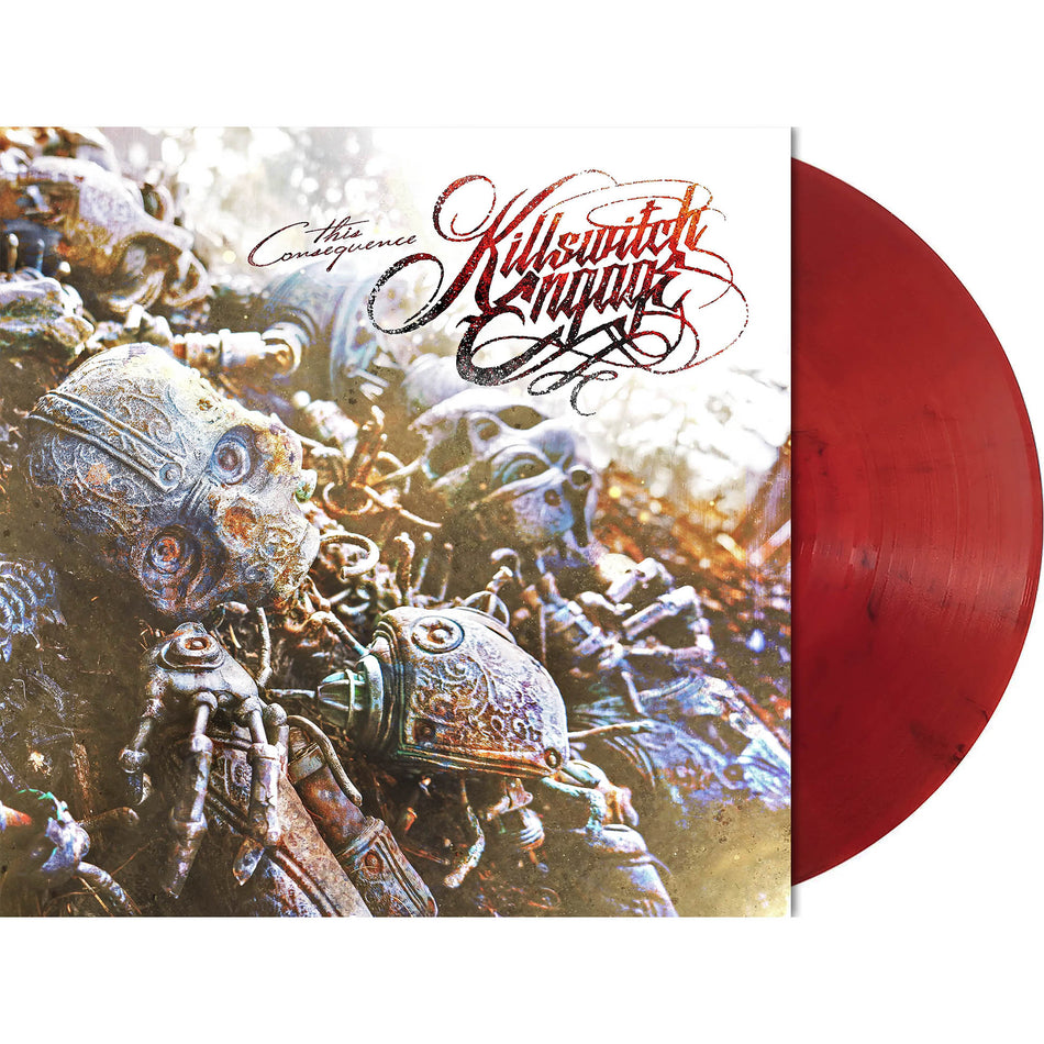 killswitch engage, this consequnce, limited edition, indie exclusive, packshot, indie retail exclusive, blood sunset, red vinyl, colored vinyl, album cover, album art, cover, cover art, vinyl,