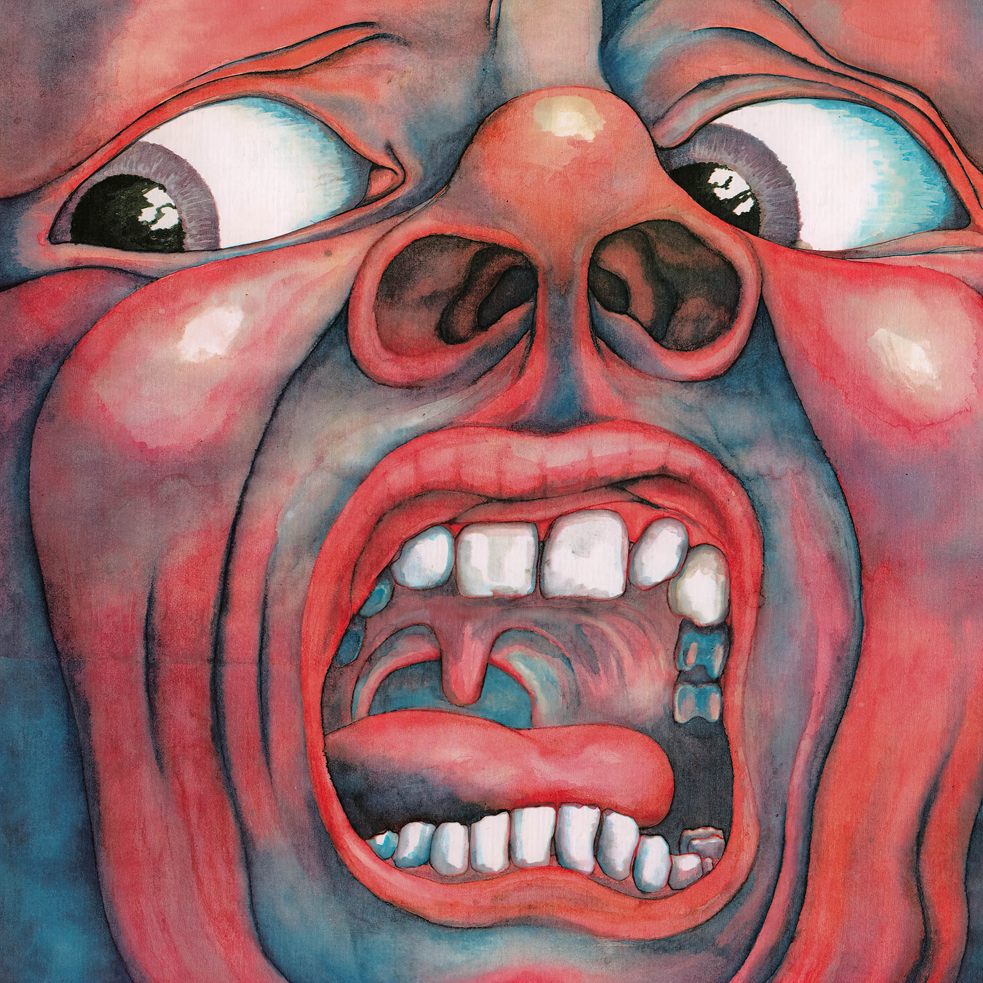king crimson, in the court of the crimson king, crimson king, album cover, album art, 200g vinyl, cover art, vinyl, cover,