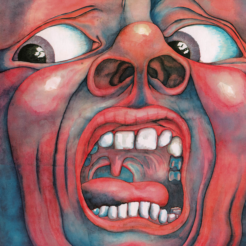king crimson, in the court of the crimson king, crimson king, album cover, album art, 200g vinyl, cover art, vinyl, cover,