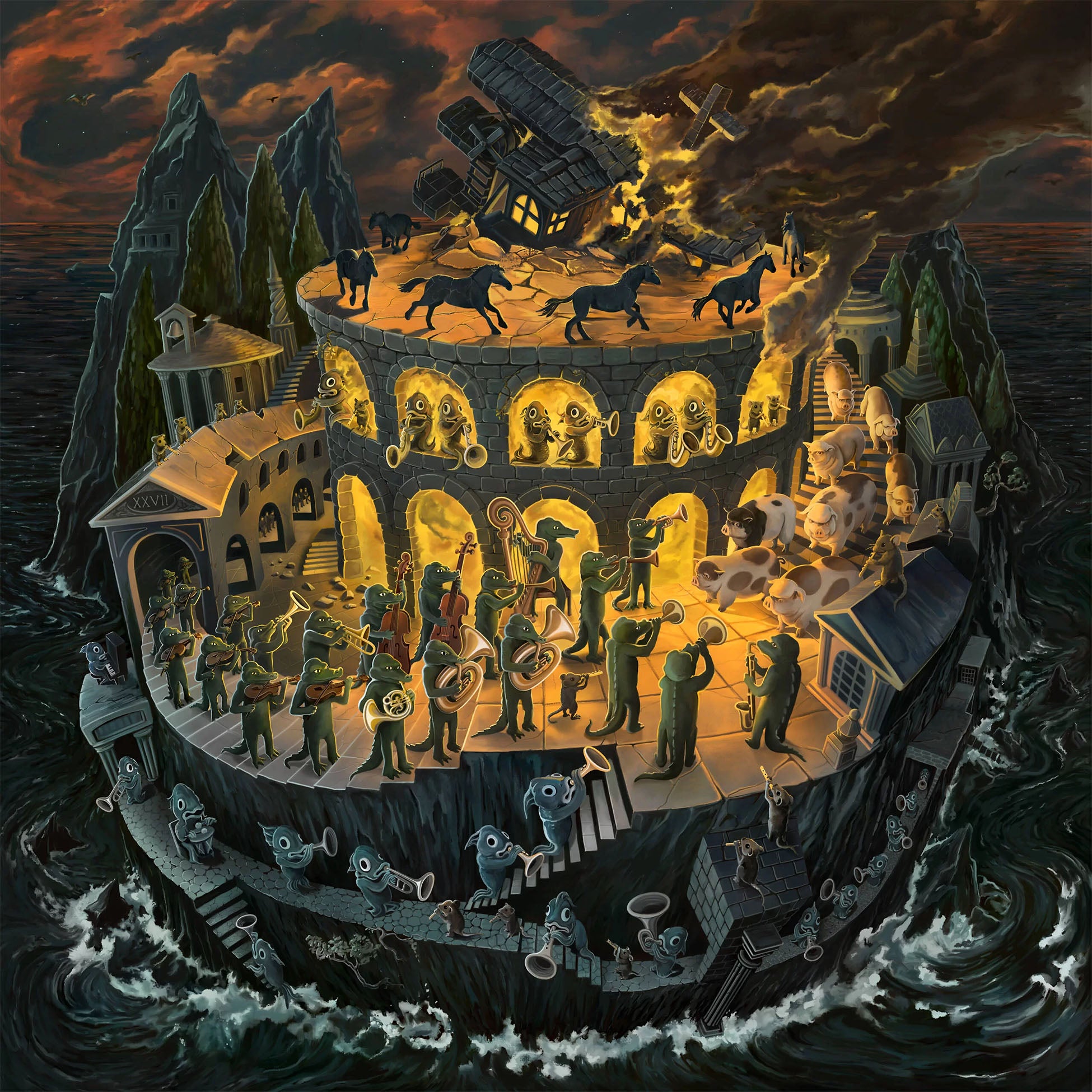 King Gizzard And The Lizard Wizard – Phantom Island album cover, deluxe edition 180g black vinyl LP, psychedelic rock 2023 release — available at ToucanRecords.com