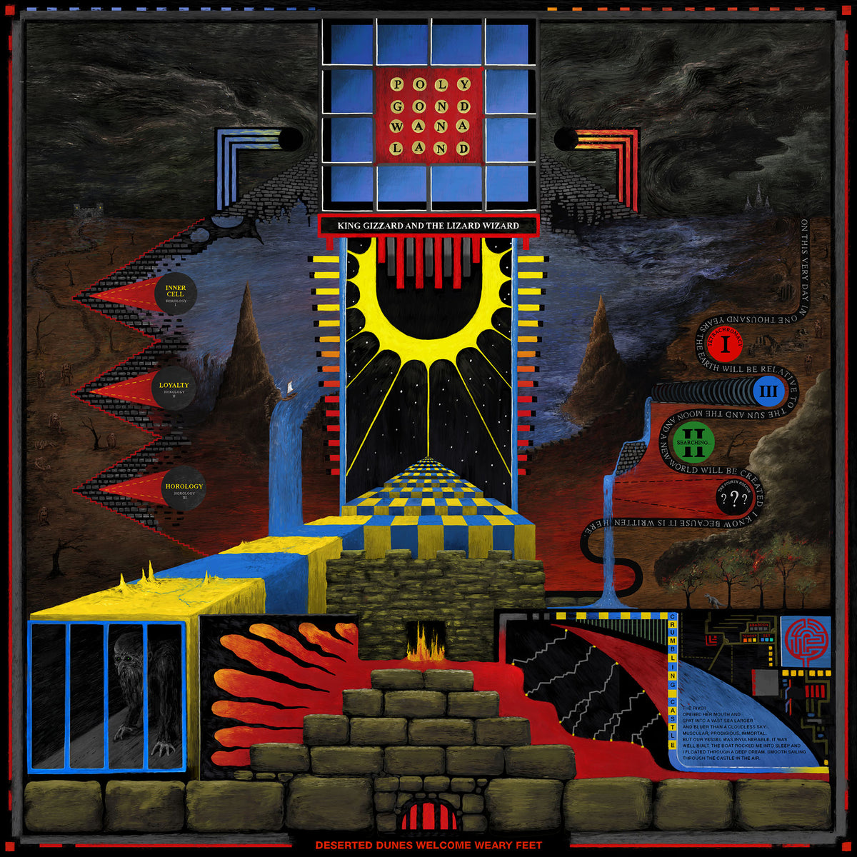 King Gizzard and the Lizard Wizard - Polygondwanaland album cover, 4-color vinyl edition, Jason Galea artwork