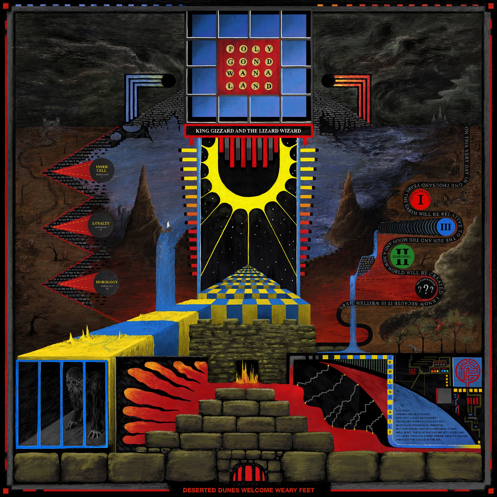 King Gizzard and the Lizard Wizard - Polygondwanaland album cover, 4-color vinyl edition, Jason Galea artwork