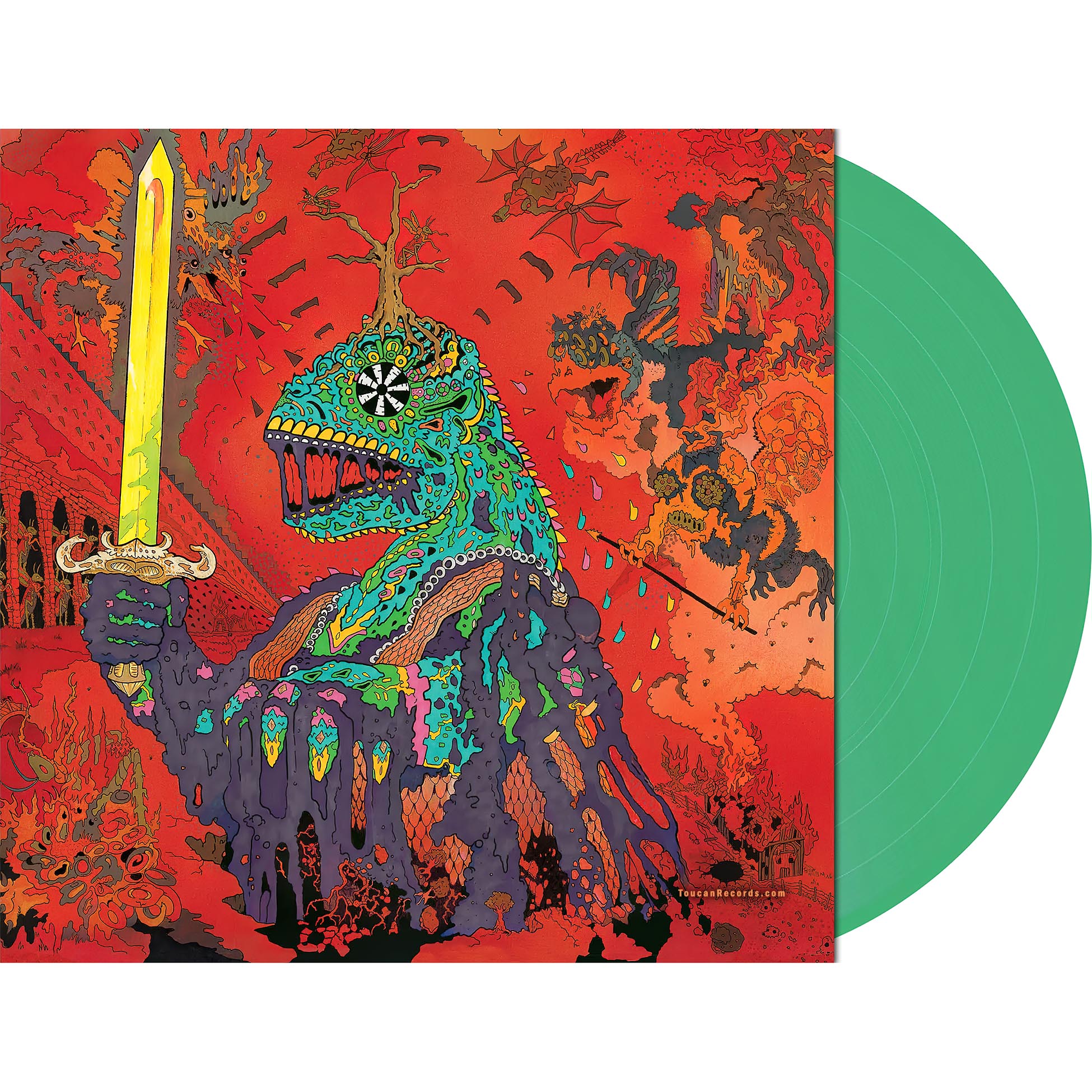 King Gizzard & The Lizard Wizard - 12 Bar Bruise packshot, green vinyl indie exclusive pressing, lo-fi psych rock