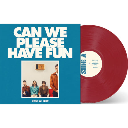 Kings of Leon Can We Please Have Fun vinyl LP packshot for the Limited Edition Indie Exclusive Apple Red edition at ToucanRecords.com