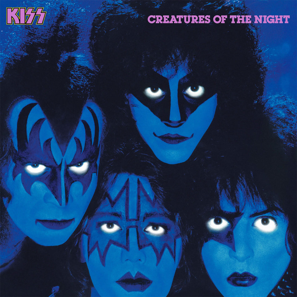 Kiss Creatures Of The Night album cover for the 180g black vinyl LP featuring "I Love It Loud" and "War Machine"