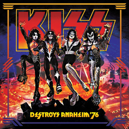 KISS Destroys Anaheim '76 album cover for the 180g black 2LP live concert edition with insert available at ToucanRecords.com