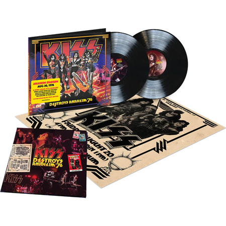 KISS Destroys Anaheim '76 packshot for the 2LP featuring Detroit Rock City, Rock and Roll All Nite and Black Diamond