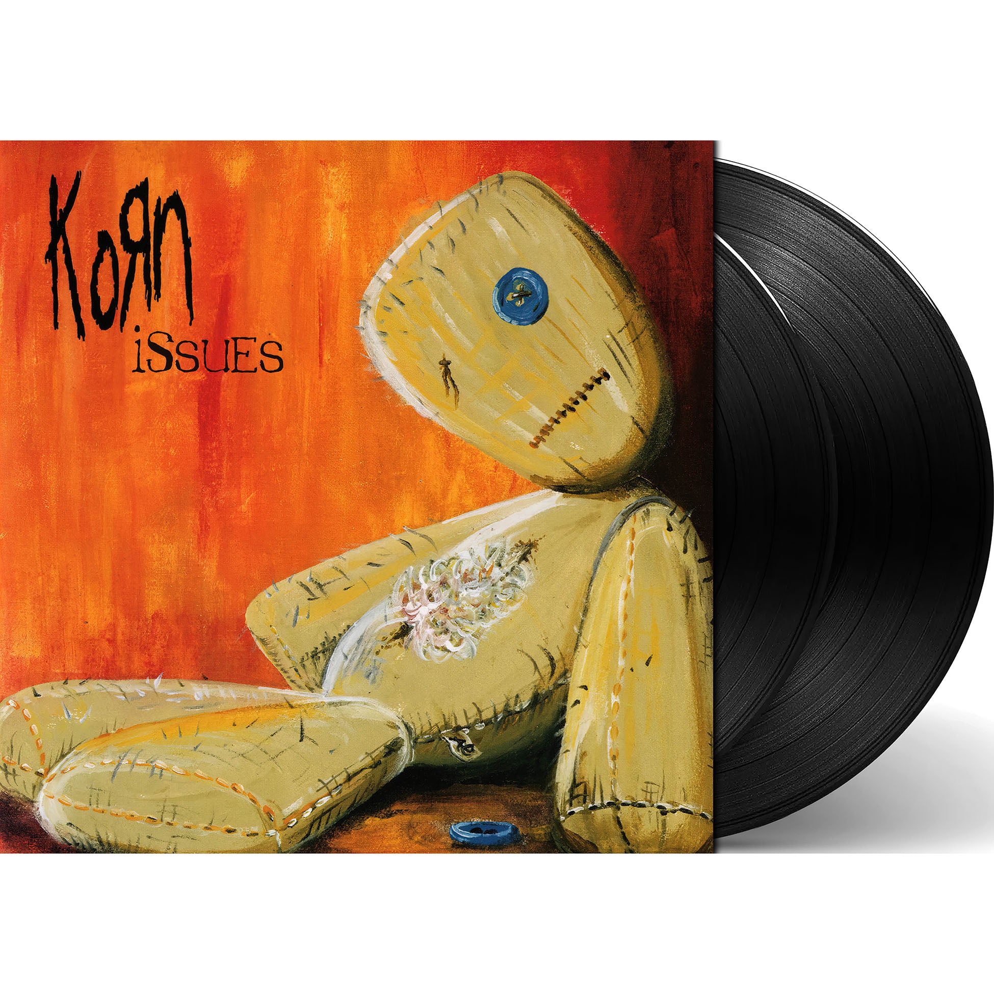 Korn - Issues packshot, 140g black vinyl pressing, a nu-metal classic album