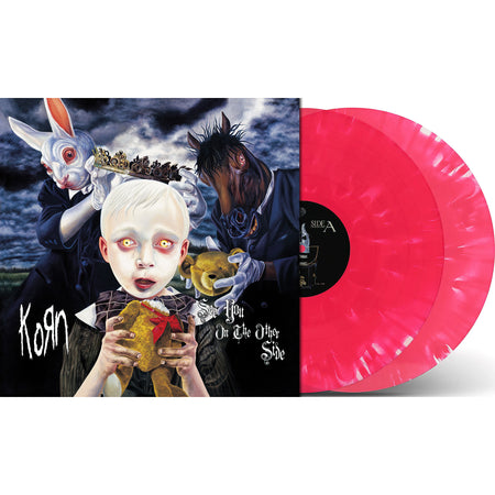 Korn - See You On The Other Side packshot, cloudy magenta pink colored vinyl pressing, 20th anniversary edition
