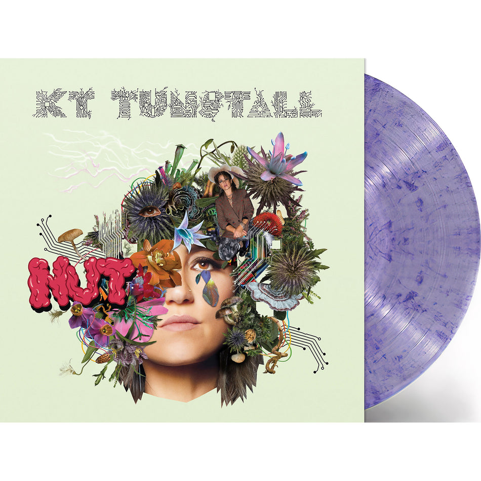 KT Tunstall Nut vinyl packshot, Clear Violet Swirl limited edition LP, alternative rock at ToucanRecords.com