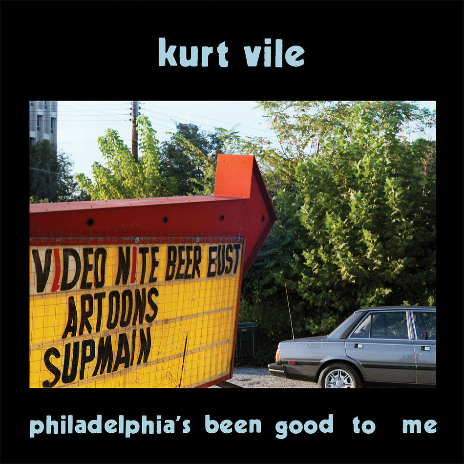 Kurt Vile Philadelphia's Been Good To Me album cover for the Schuylkill River Blue 2LP vinyl LP edition at ToucanRecords.com