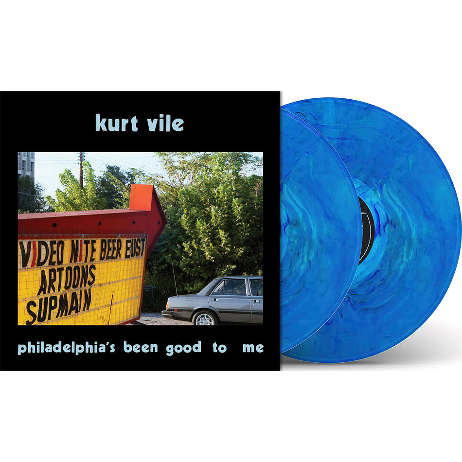 Kurt Vile Philadelphia's Been Good To Me packshot of the Schuylkill River Blue 2LP vinyl LP edition at ToucanRecords.com