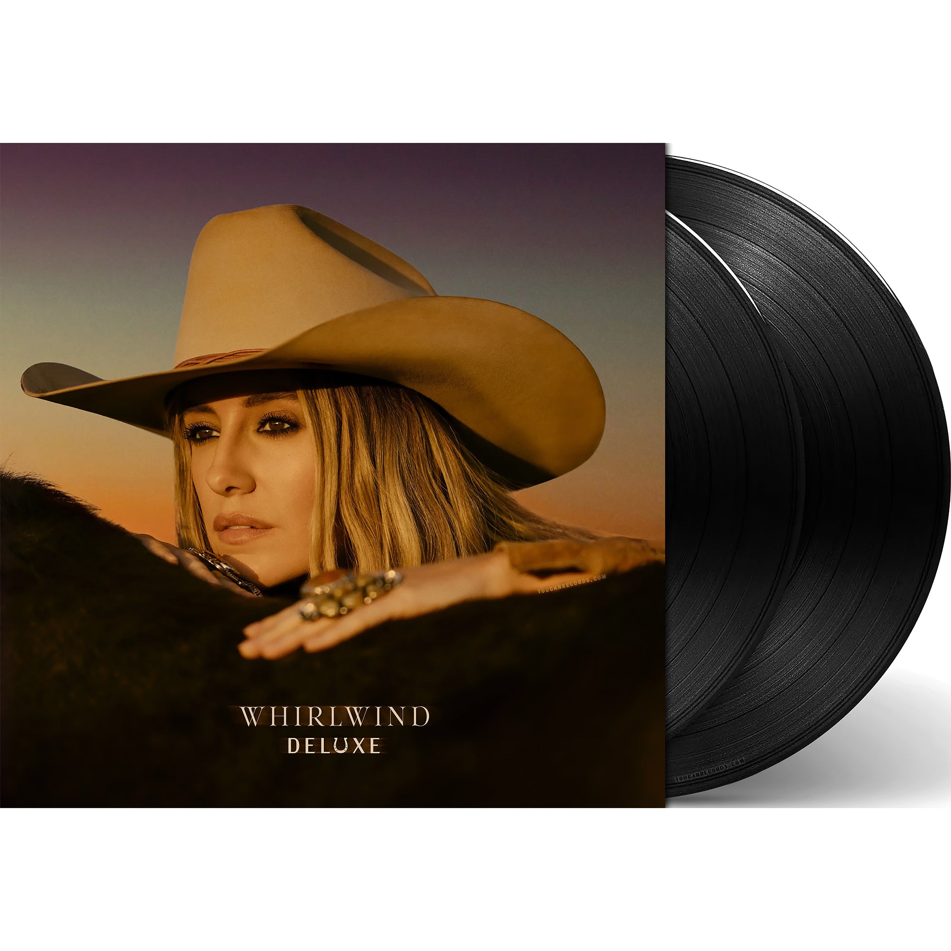 Lainey Wilson - Whirlwind packshot, deluxe black vinyl 2LP gatefold, ACM Album of Year available at ToucanRecords.com