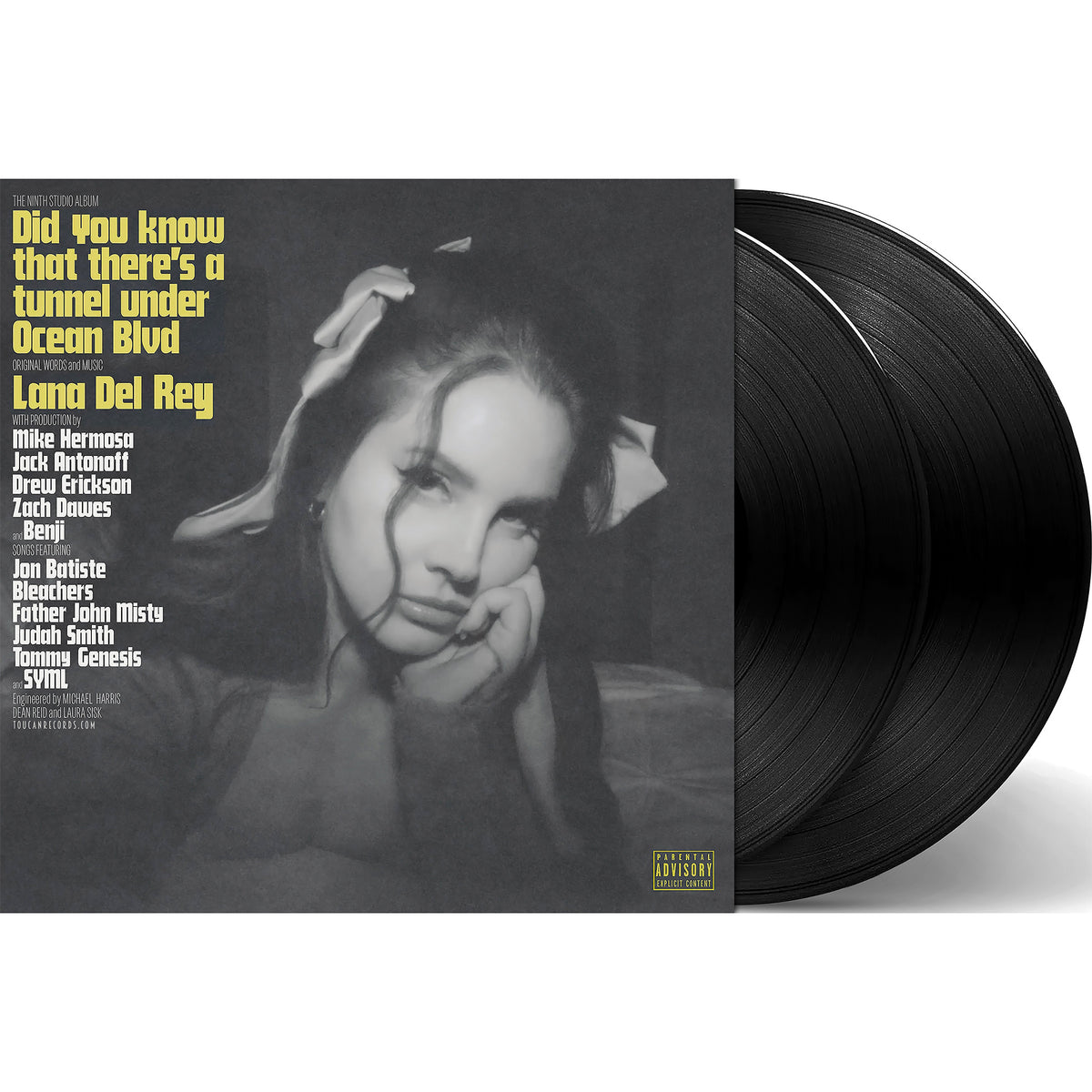 Lana Del Rey - Did You Know That There's A Tunnel Under Ocean Blvd packshot, black 180g double vinyl pressing, Americana art pop
