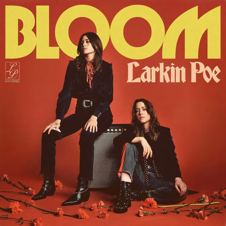 Larkin Poe – Bloom album cover, indie exclusive black splatter vinyl, blues rock with modern roots — featured at ToucanRecords.com